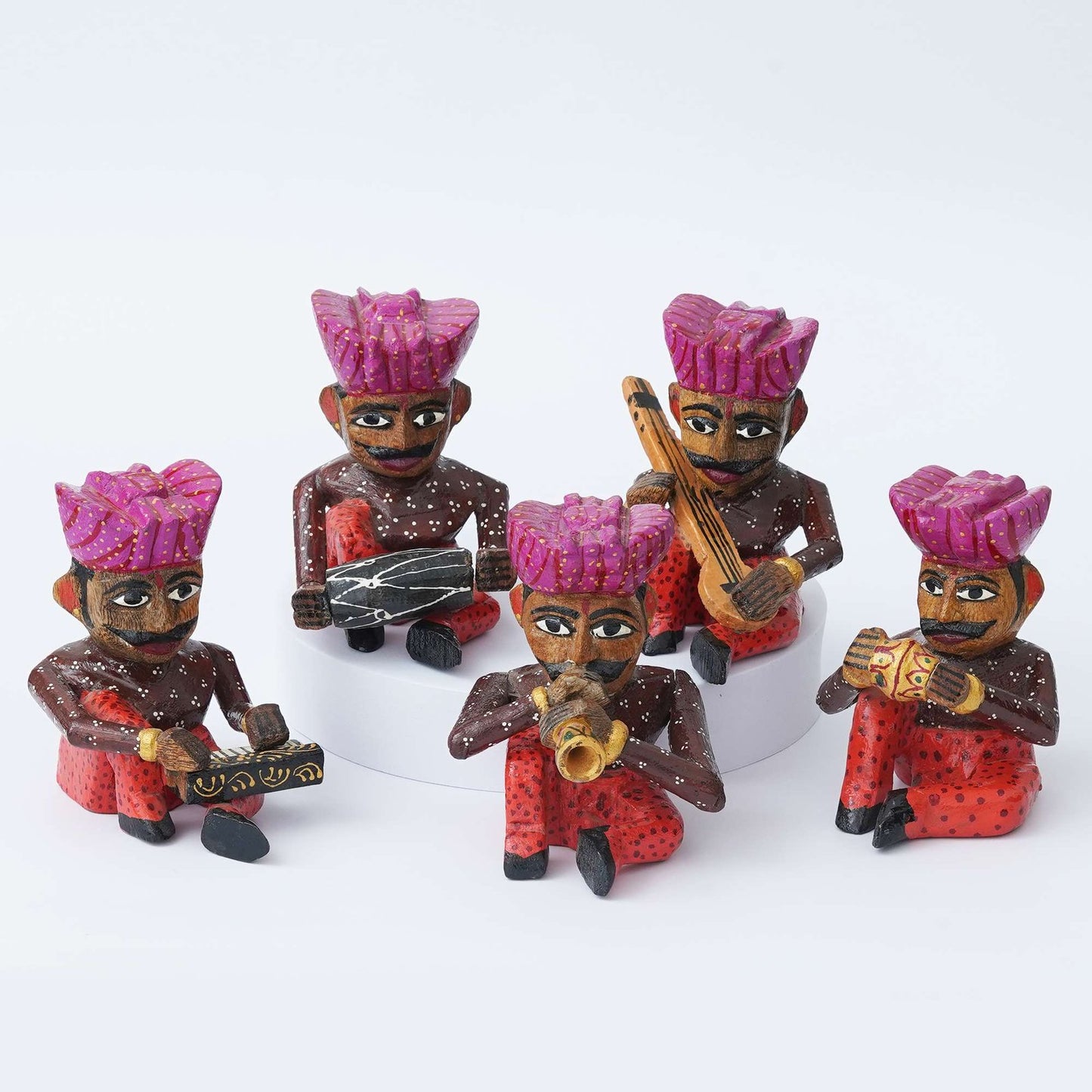 Rajasthani Musician Set: Authentic Handcrafted Ensemble for Cultural Delight