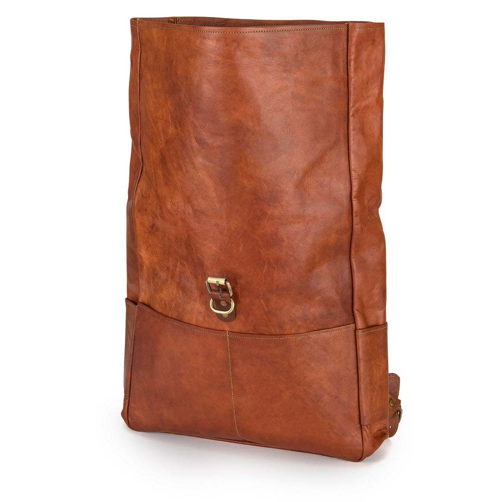 CraftShades-12*16 Inch leather backpack Unisex For Girls And Boys | 100 Genuine Leather