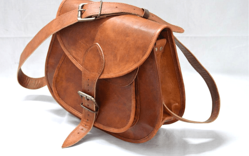 Craftshades - 7.9 Inches Crossbody Handcrafted Small Goat Leather Sling Bag for Women