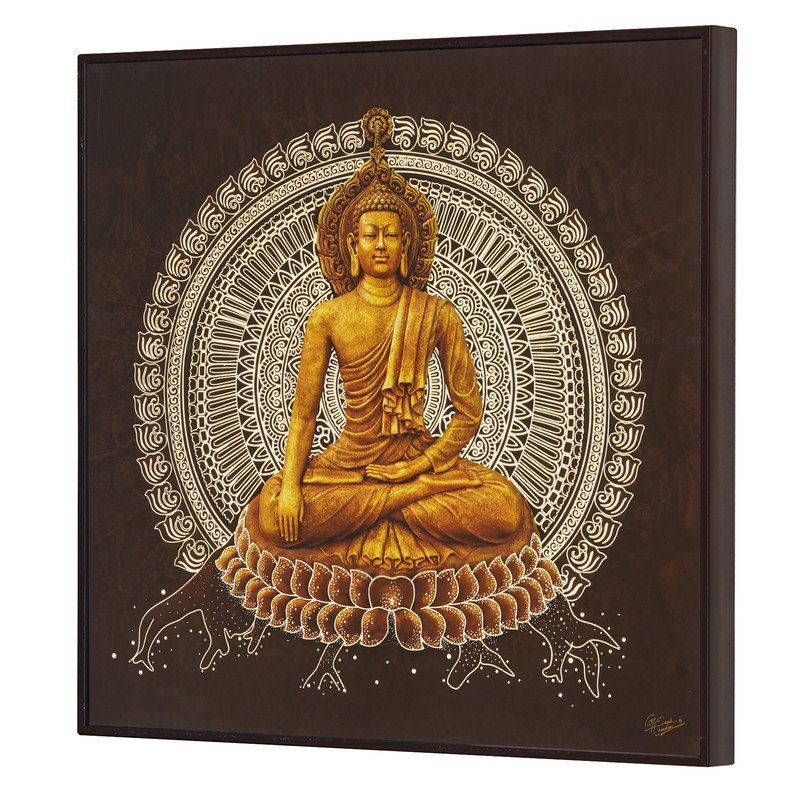 Golden Embossed Wall Painting For Home Decoration , Paintings for Living Room , Modern Art Wall Pinting, For Home Decor (12X12 INCH)
