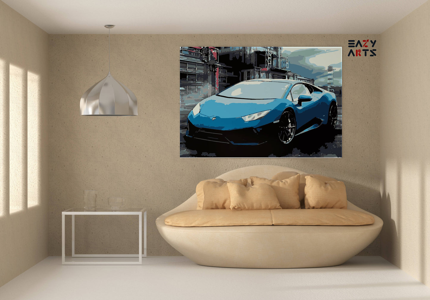 Blue Lamborghini Paint By Numbers kit
