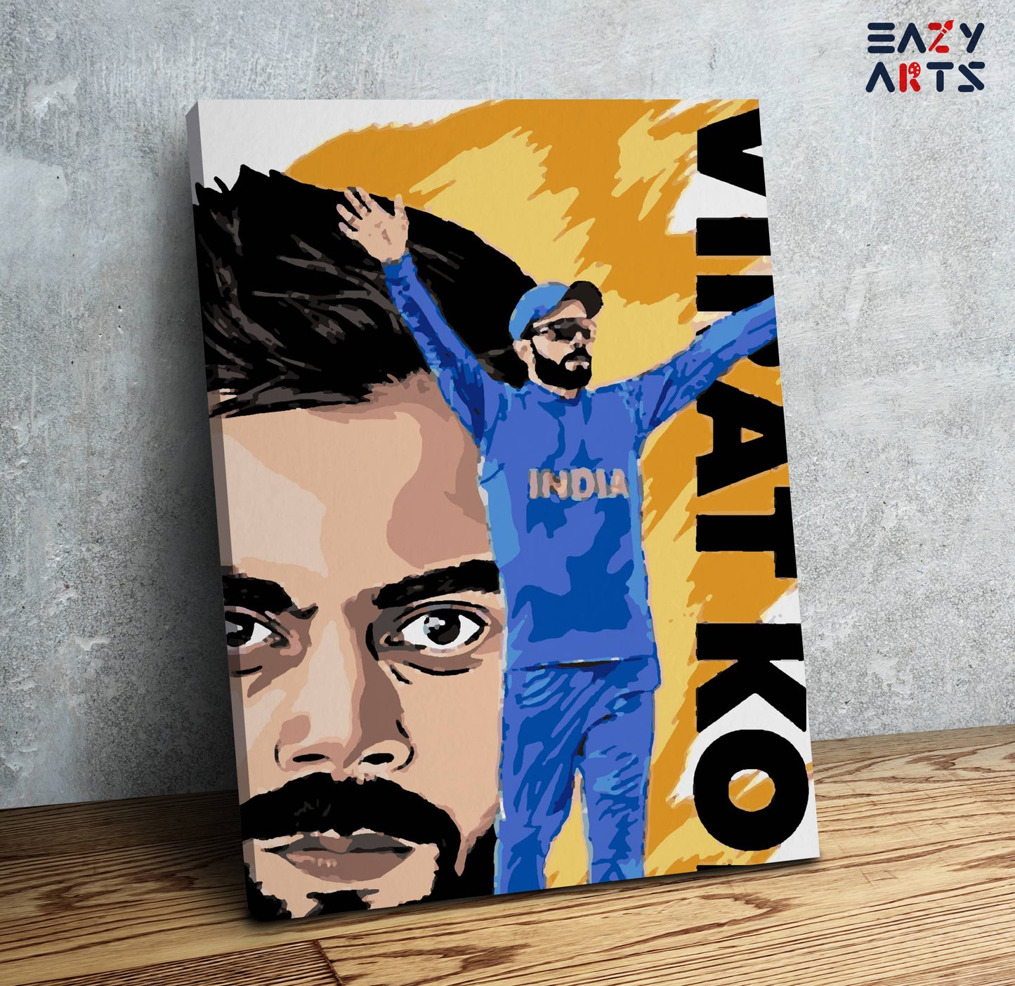 Virat Kohli Poster Paint By Numbers kit