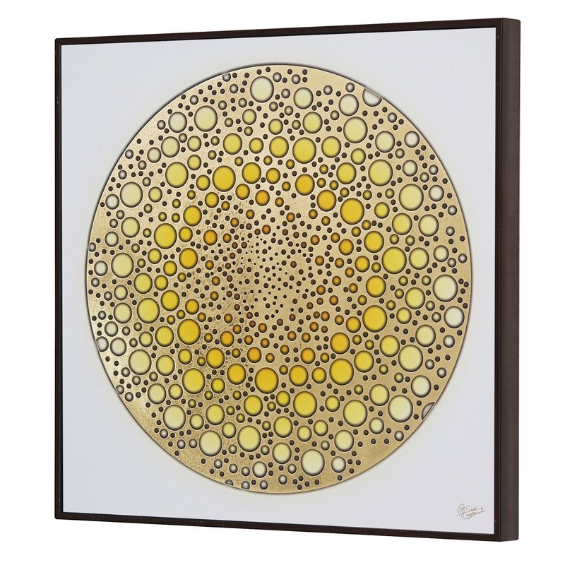 Golden Embossed Wall Painting For Home Decoration , Paintings for Living Room , Modern Art Wall Pinting, For Home Decor (12X12 INCH)