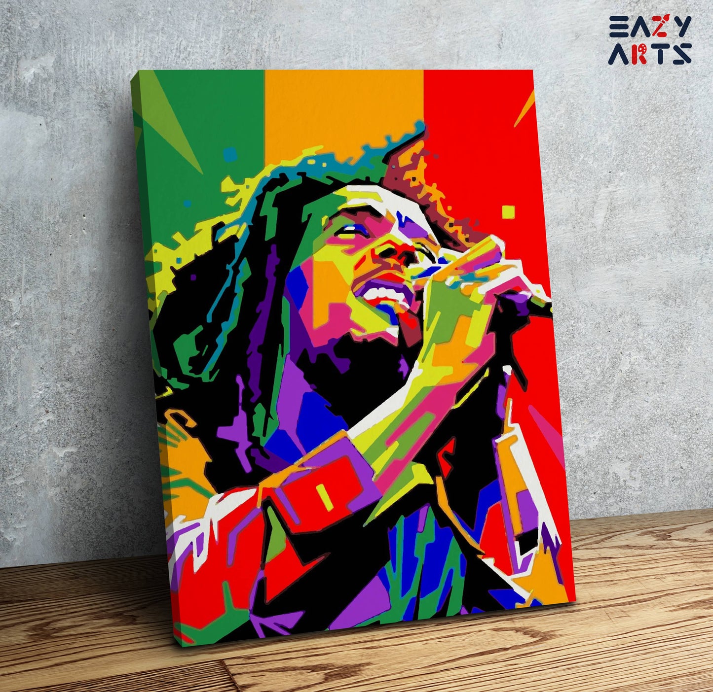 Bob Marley Singing Abstract Paint By Numbers kit