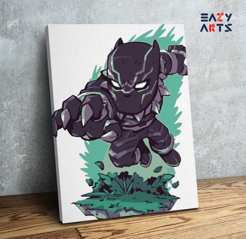 Black Panther Paint By Numbers Kit For Kids