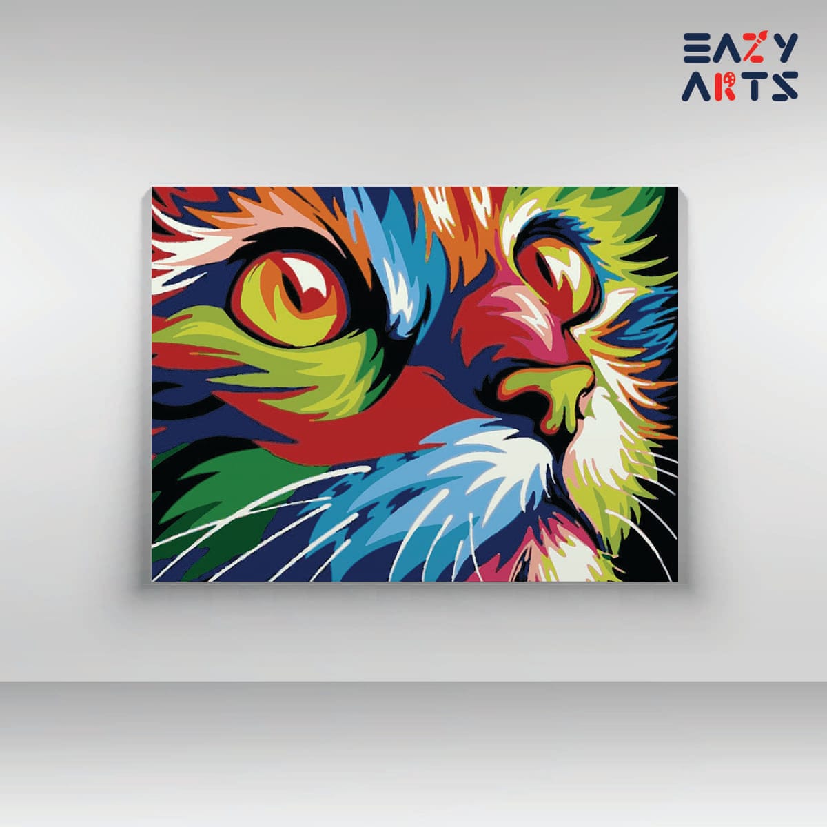Cat Abstract Closeup Paint By Numbers kit