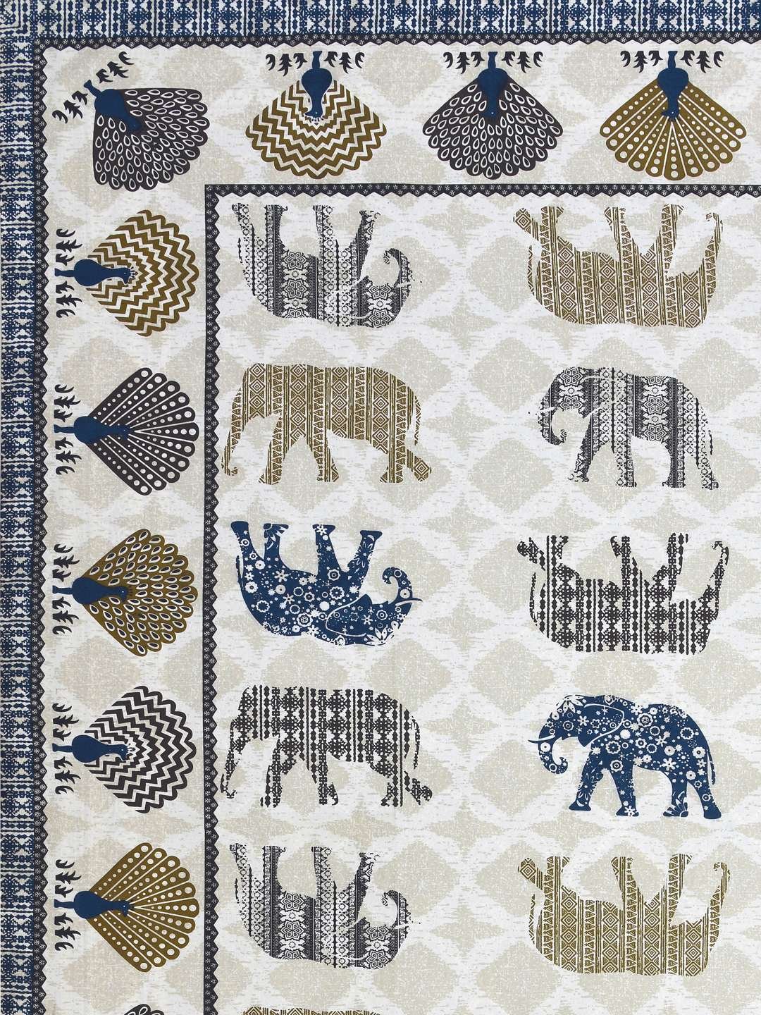 100% Pure Cotton Traditional Printed Bedsheet for Double Bed King Size Bedsheet with 2 Pillow Covers