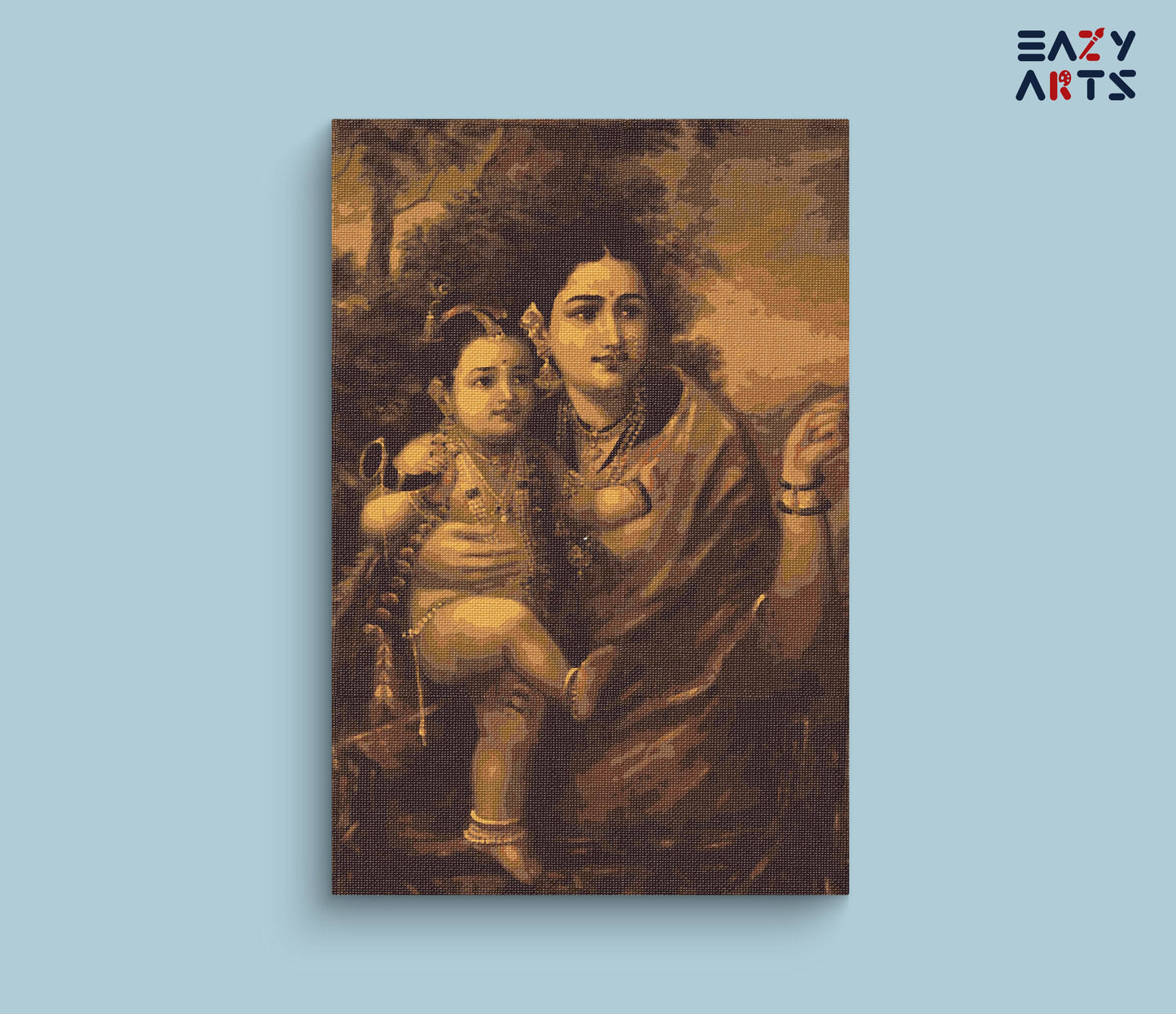 Yashodha and Krishna By Raja Ravi Varma PBN kit