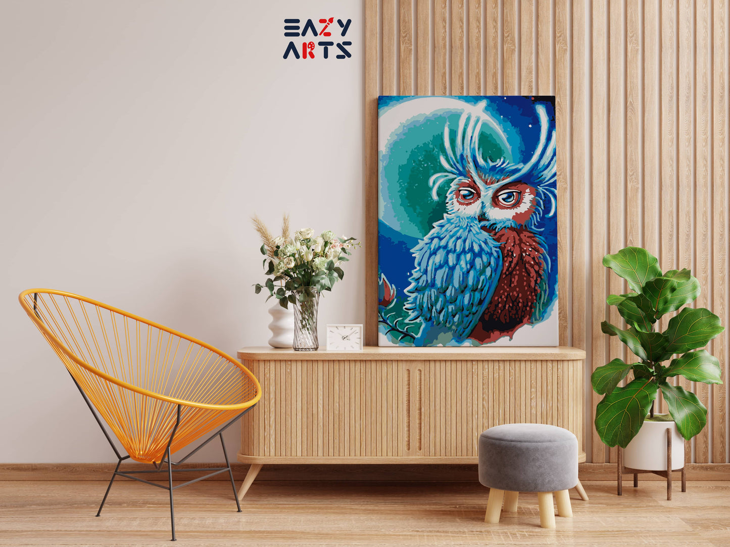 Owl In Night Paint by Numbers Kit