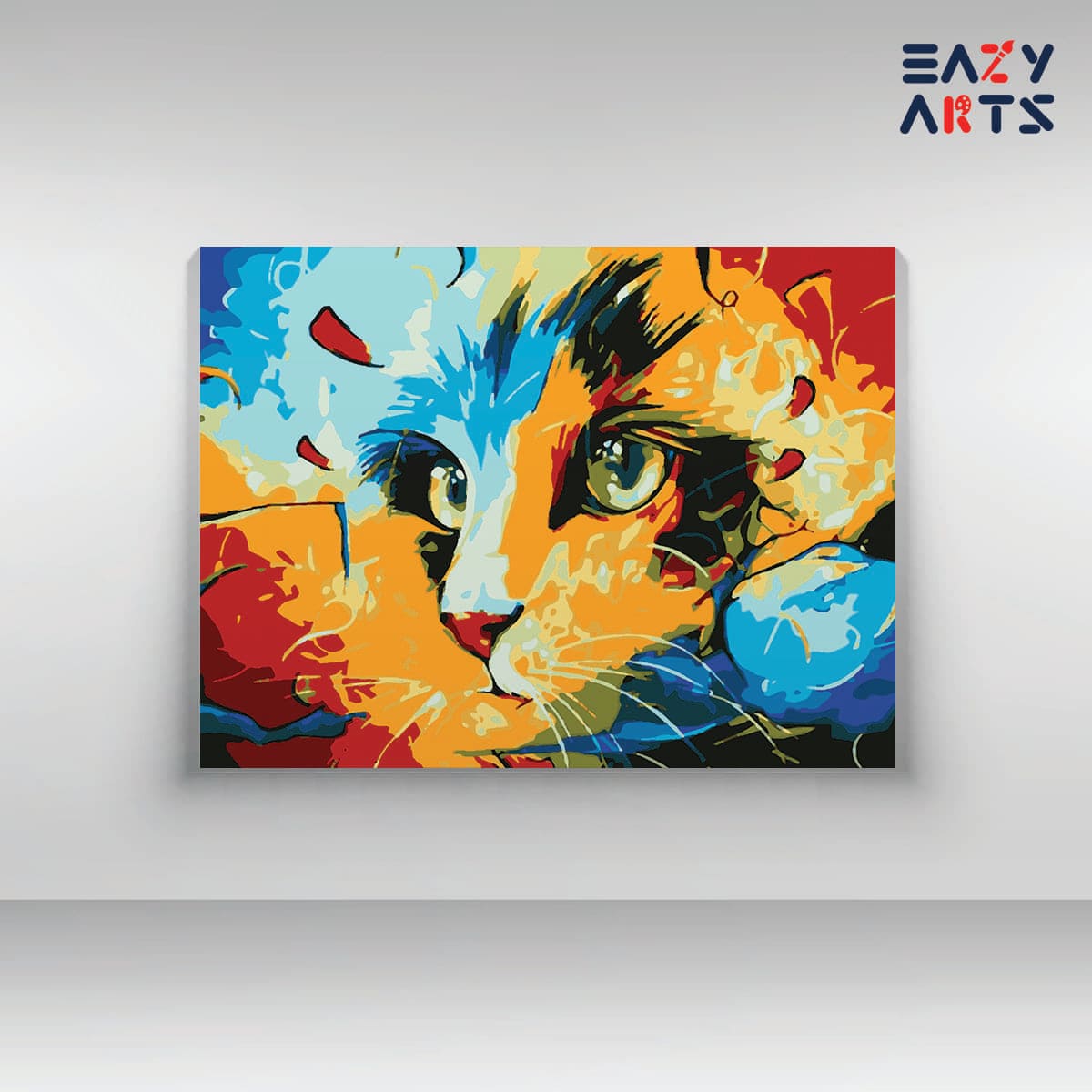 Cat Face Abstract Paint By Numbers kit