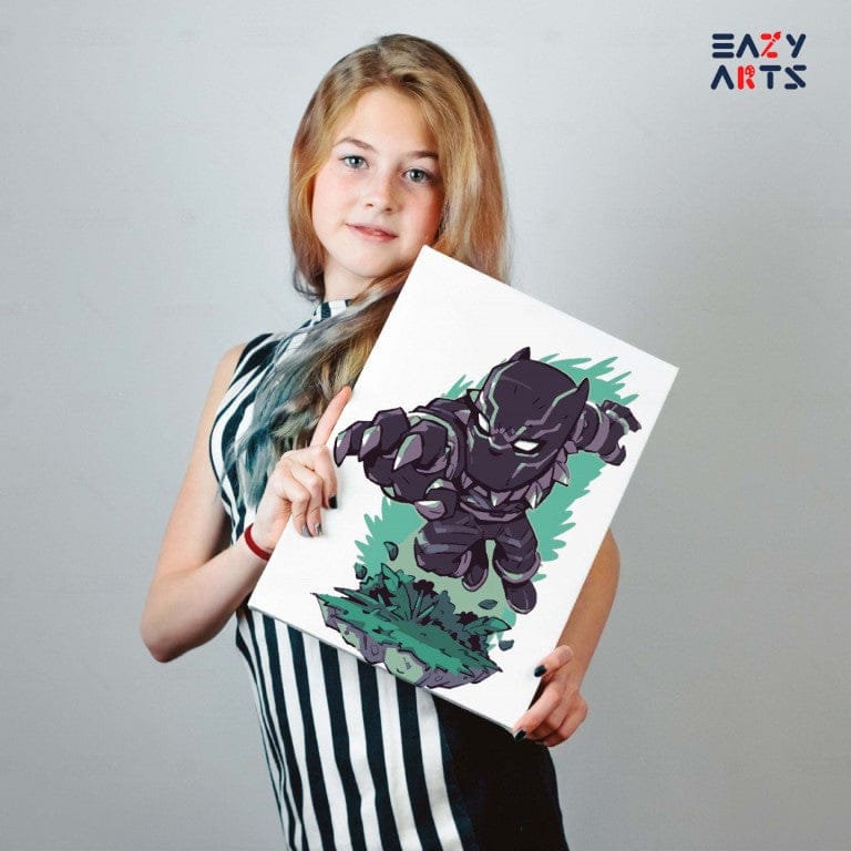 Black Panther Paint By Numbers Kit For Kids