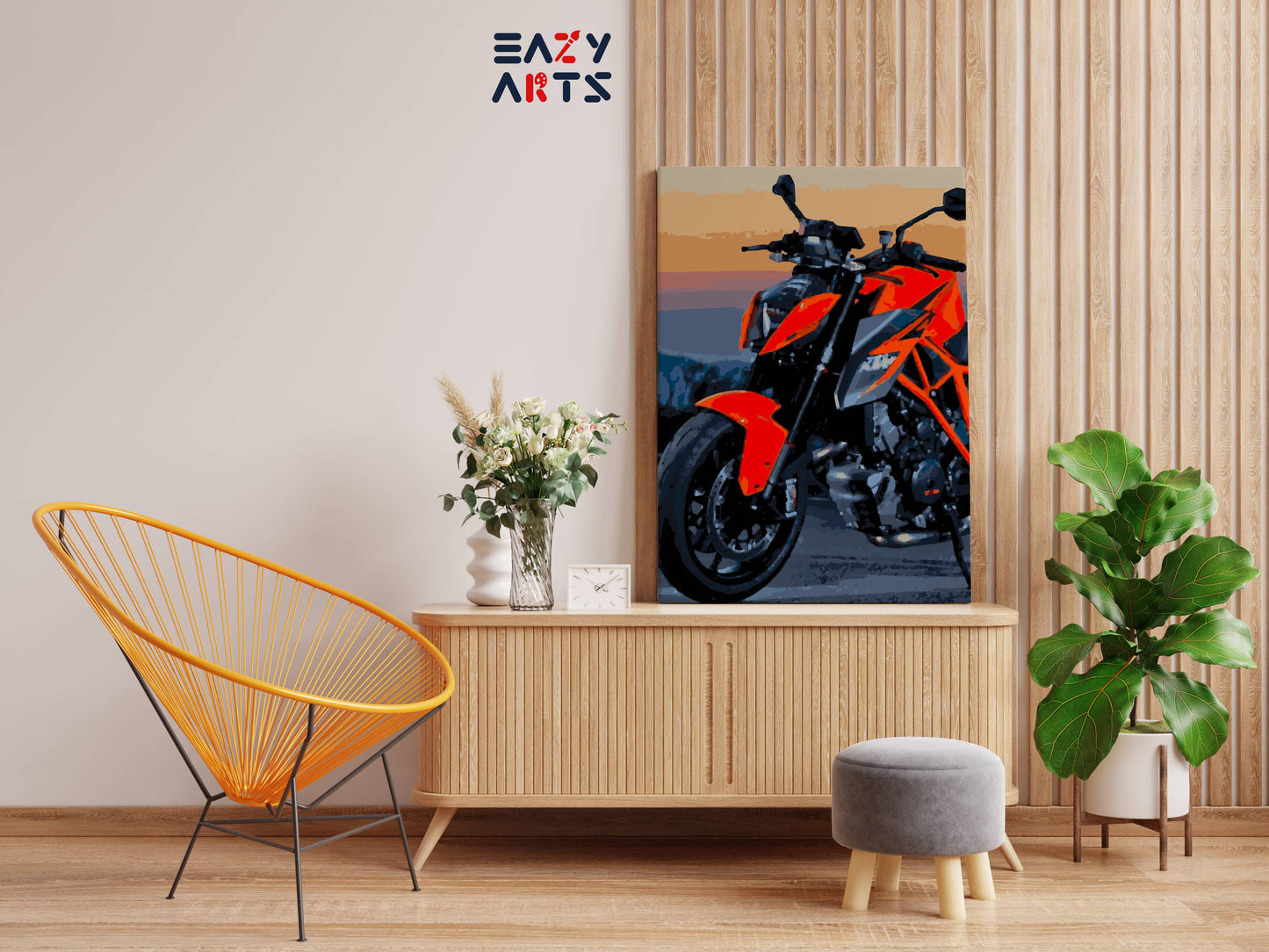 Red KTM Bike Paint By Numbers kit