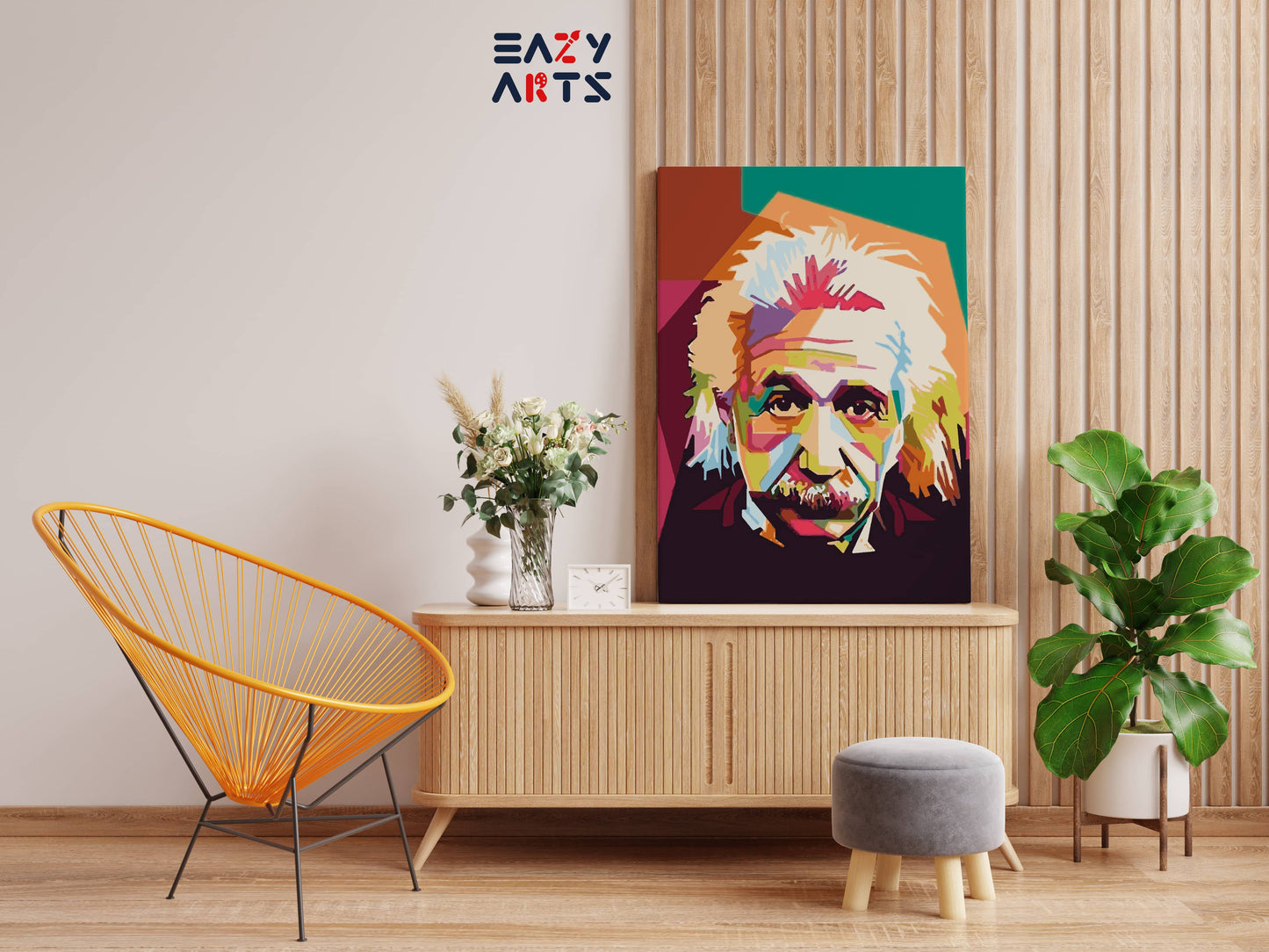 Albert Einstein Abstract Paint By Numbers kit