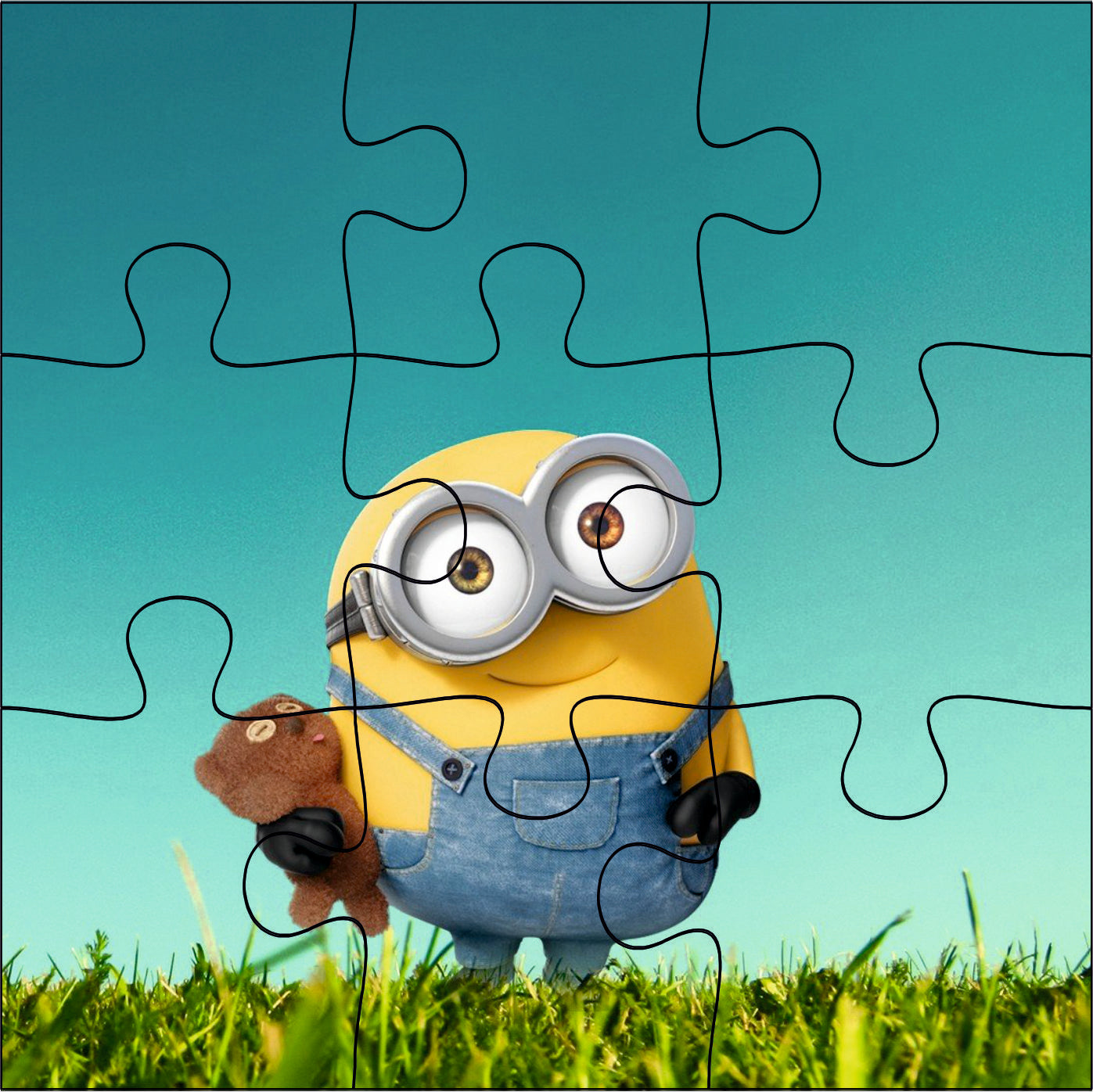 Wooden Jigsaw Puzzles - Minions and Friends Anime Cartoon Characters for Kids