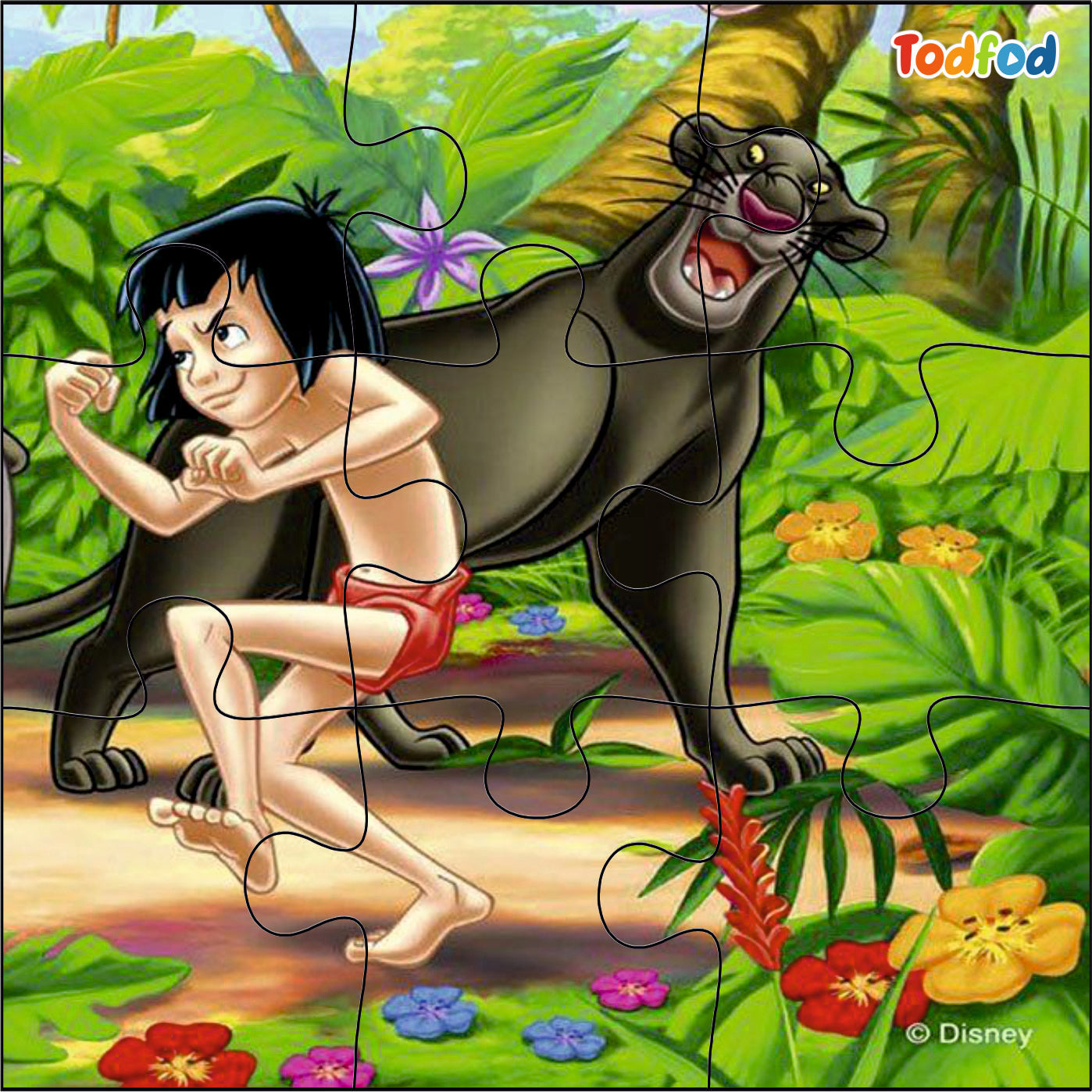 Wooden Jigsaw Puzzle - Jungle Book Mowgli & Friends