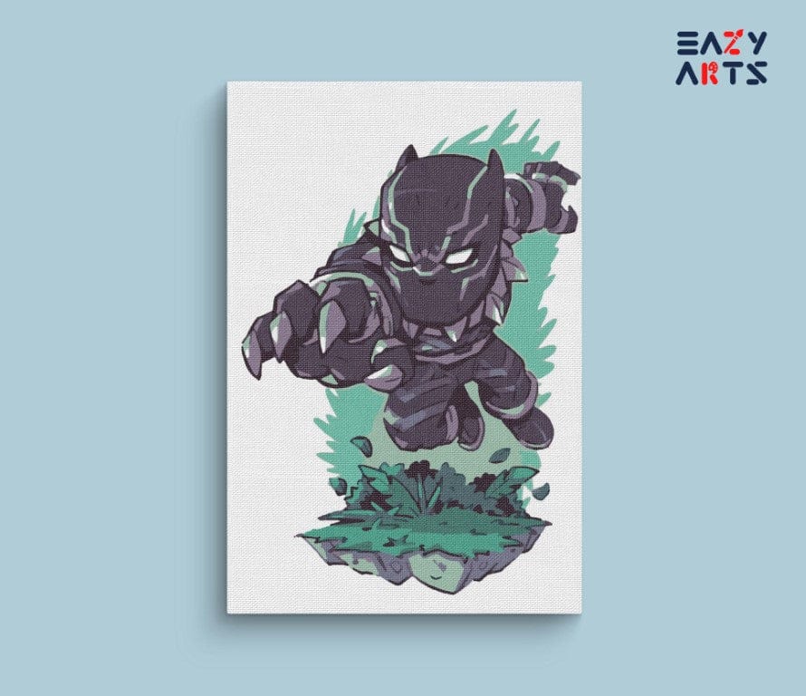 Black Panther Paint By Numbers Kit For Kids