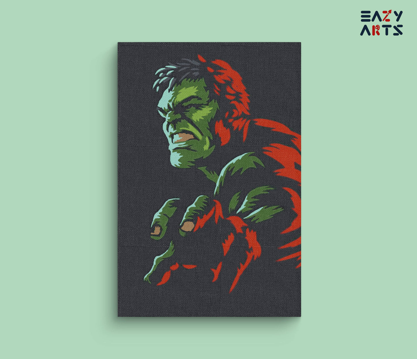 Hulk Abstract Paint By Numbers kit