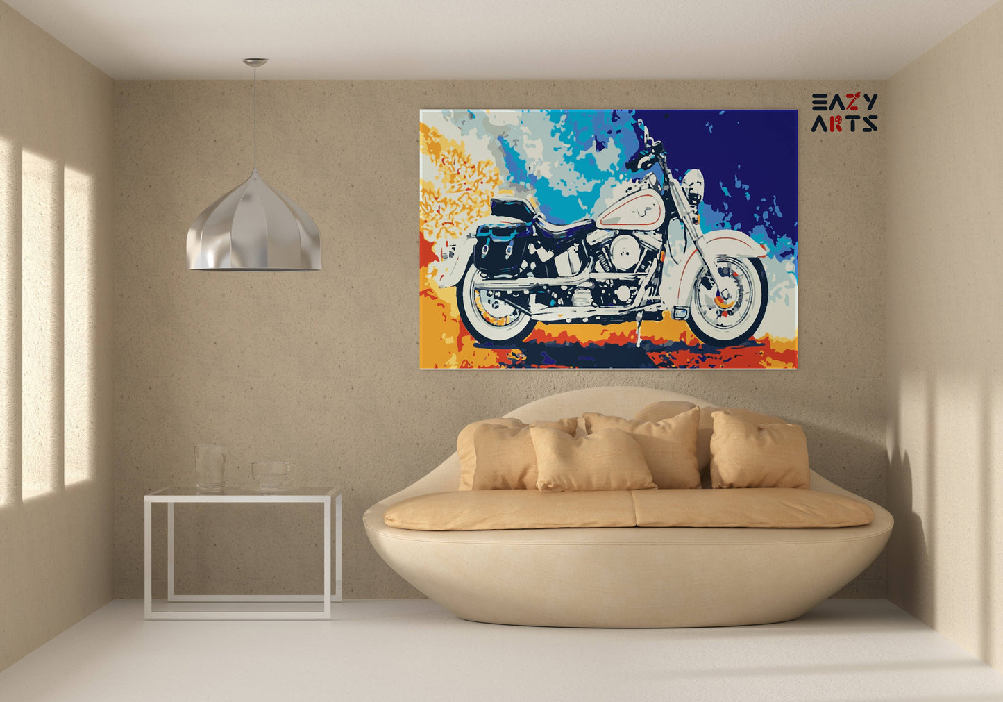 White Royal Enfield Paint By Numbers kit