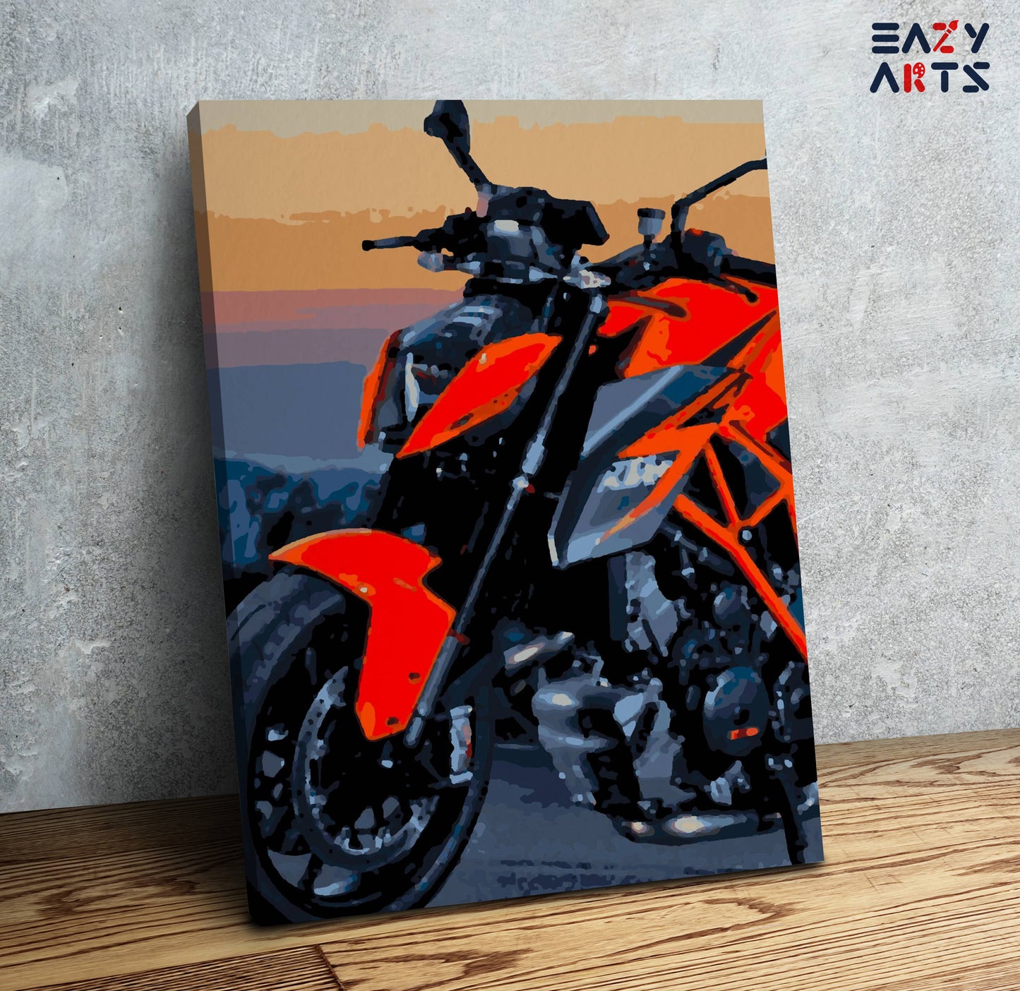 Red KTM Bike Paint By Numbers kit
