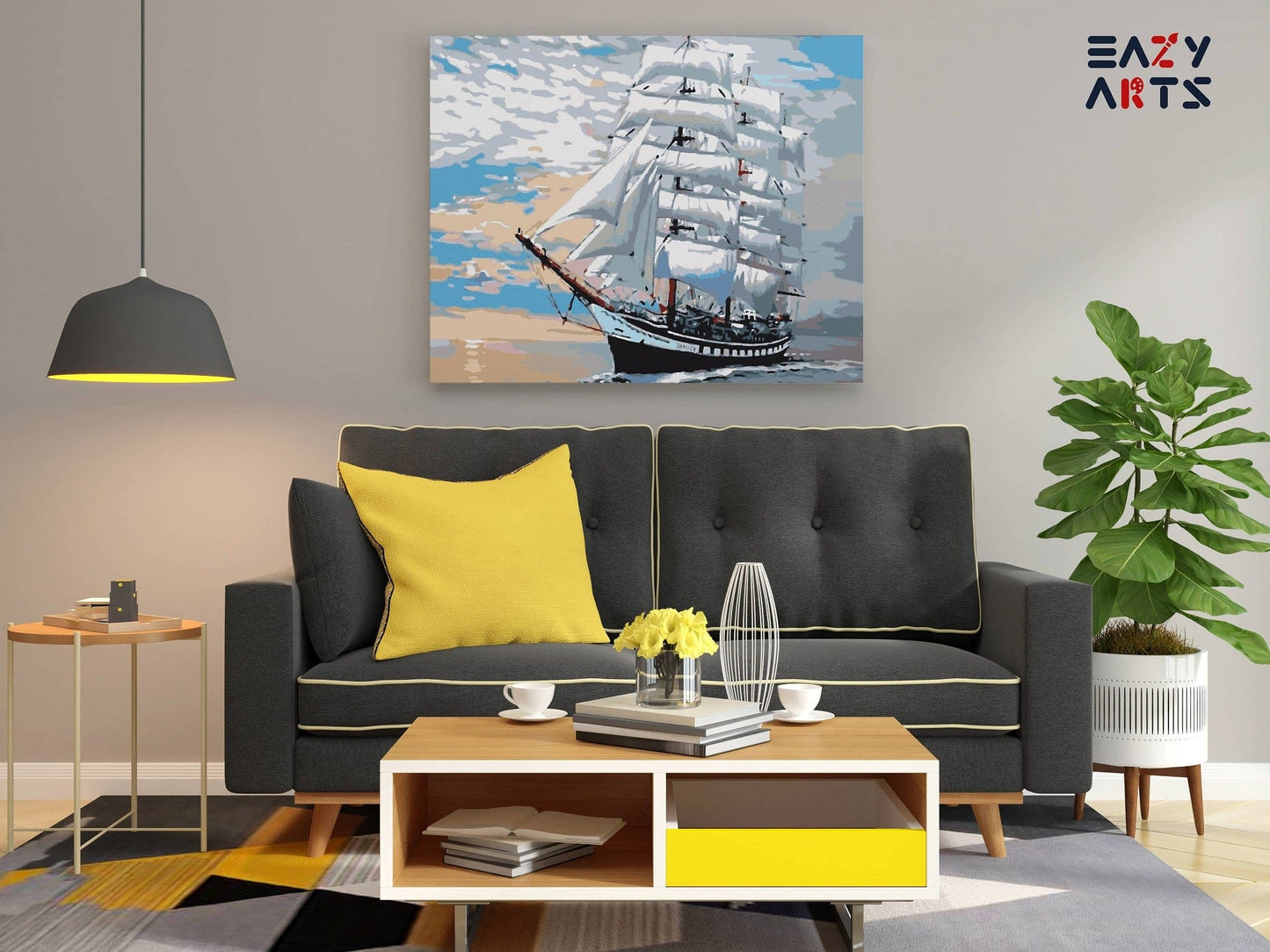 Pirate Ship Paint By Numbers kit