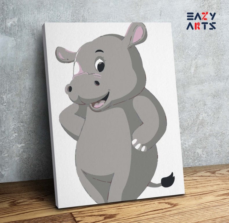 Rhino Paint By Numbers Kit For Kids