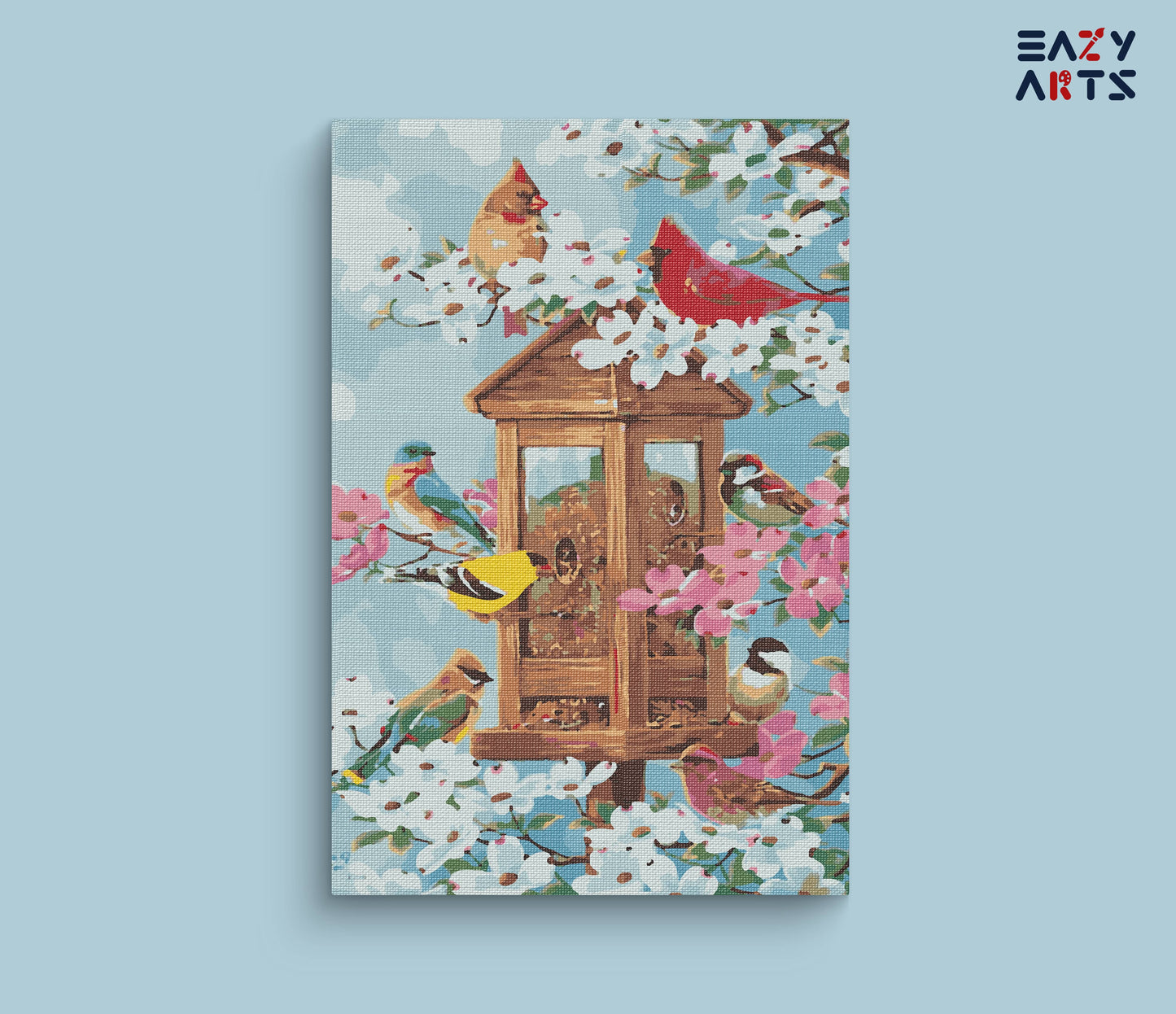 Birds In a Bird House Paint by Numbers Kit