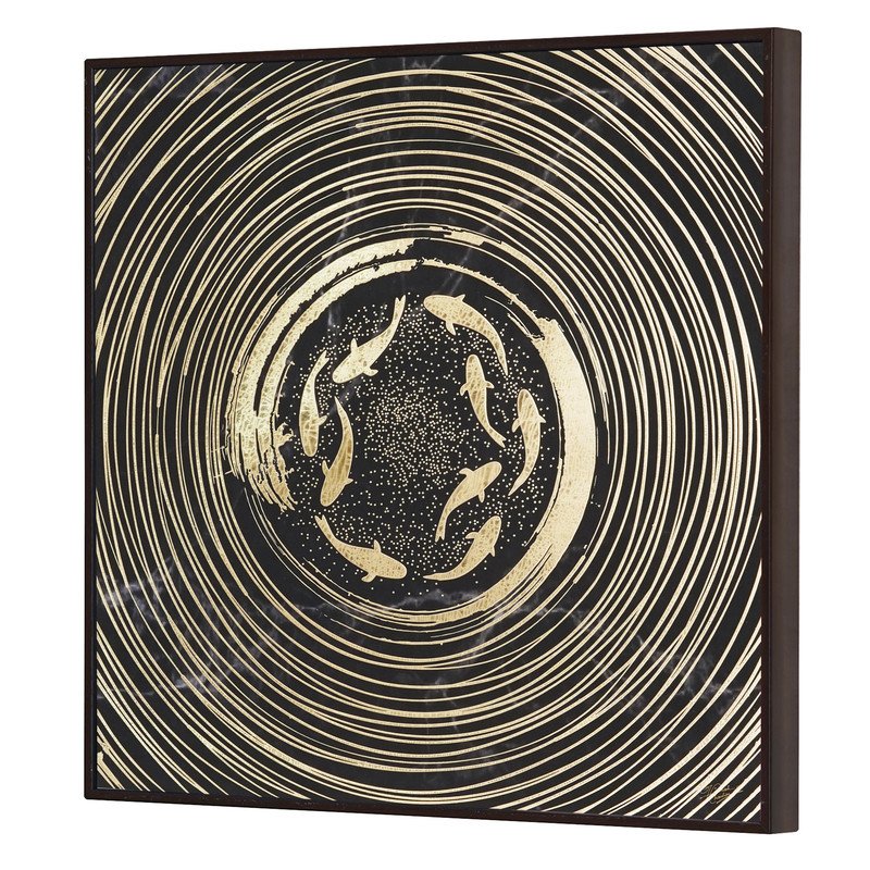 Golden Embossed Wall Painting For Home Decoration , Paintings for Living Room , Modern Art Wall Pinting, For Home Decor (12X12 INCH)