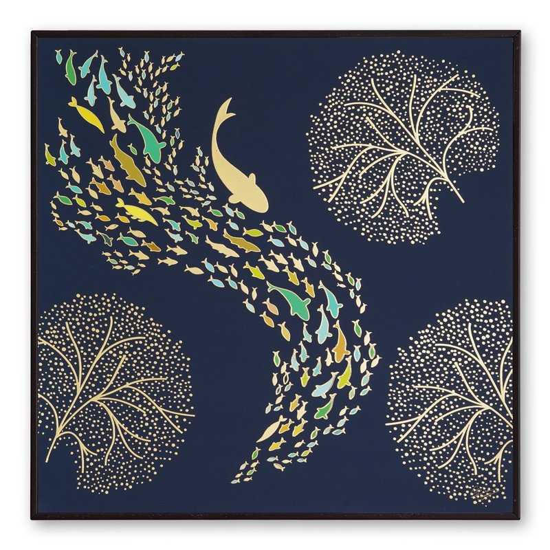 Golden Embossed Wall Painting For Home Decoration , Paintings for Living Room , Modern Art Wall Pinting, For Home Decor (12X12 INCH)