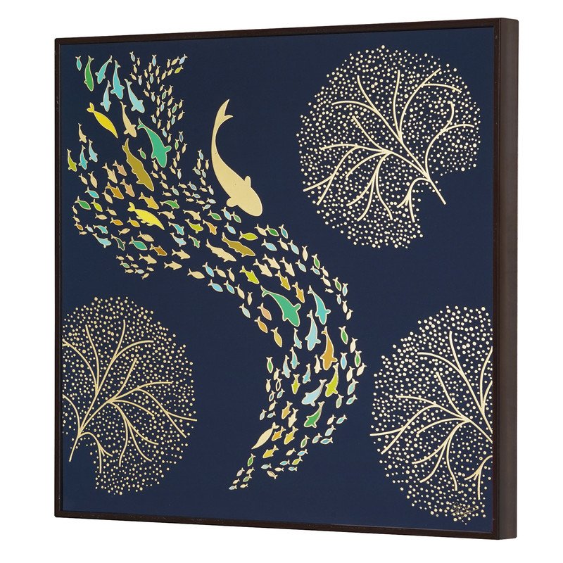 Golden Embossed Wall Painting For Home Decoration , Paintings for Living Room , Modern Art Wall Pinting, For Home Decor (12X12 INCH)