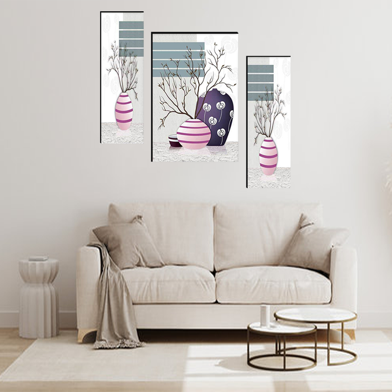 Set Of 3 Digital Wall Painting