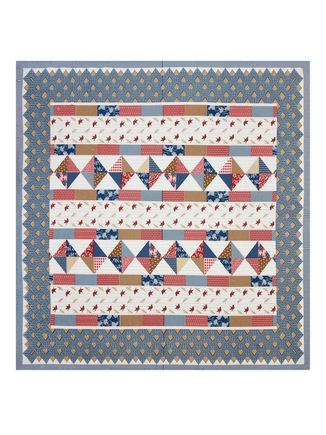 100% Pure Cotton Traditional Printed Bedsheet for Double Bed King Size Bedsheet with 2 Pillow Covers