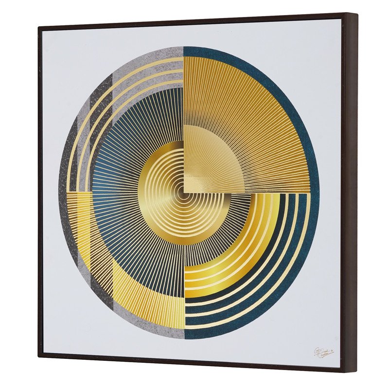 Golden Embossed Wall Painting For Home Decoration , Paintings for Living Room , Modern Art Wall Pinting, For Home Decor (12X12 INCH)