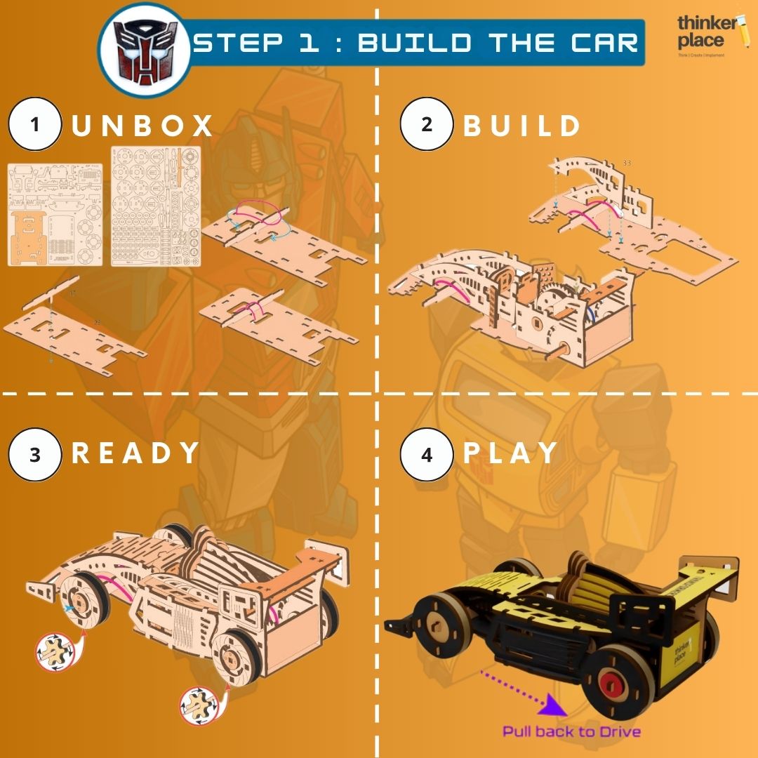 Transformers Bumblebee DIY Race Car- Learn about Velocity