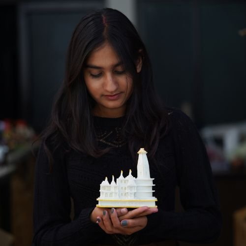 Ram Mandir | Jai Shree Ram JanamBhoomi Mandir, Religious, Mandir Murti, Ayodhya Model, for Home, Pooja Room, Puja, Temple | Marble Handcrafted- White