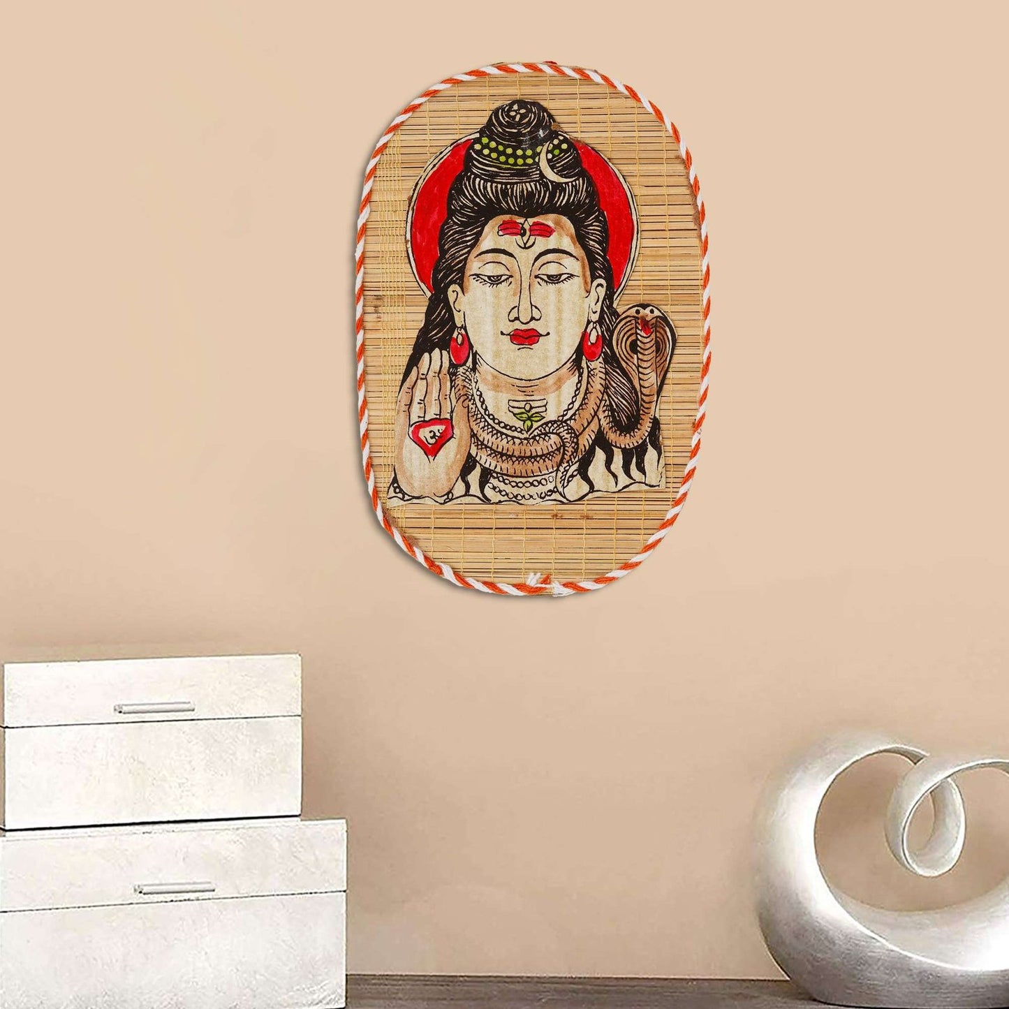 Bamboo Hand Crafted Wall Hangings Of Lord Shiva For Home D?cor | Bamboo Art For Wall D?cor Painting