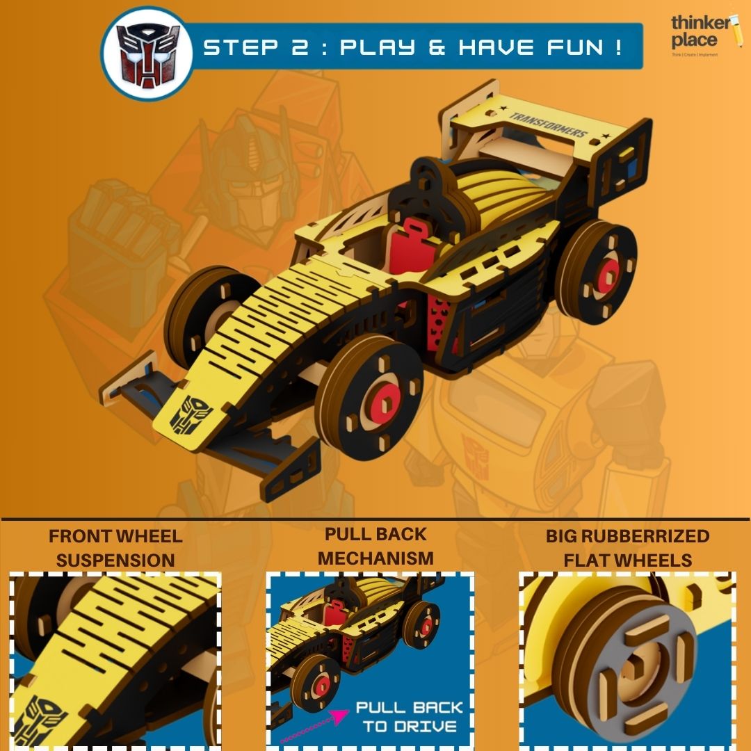 Transformers Bumblebee DIY Race Car- Learn about Velocity