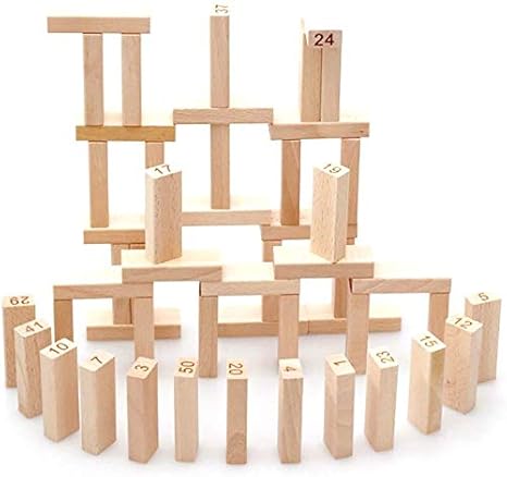 Webby Kid's and for Adult s Wooden Building Blocks Educational Game Toy 48 Pieces