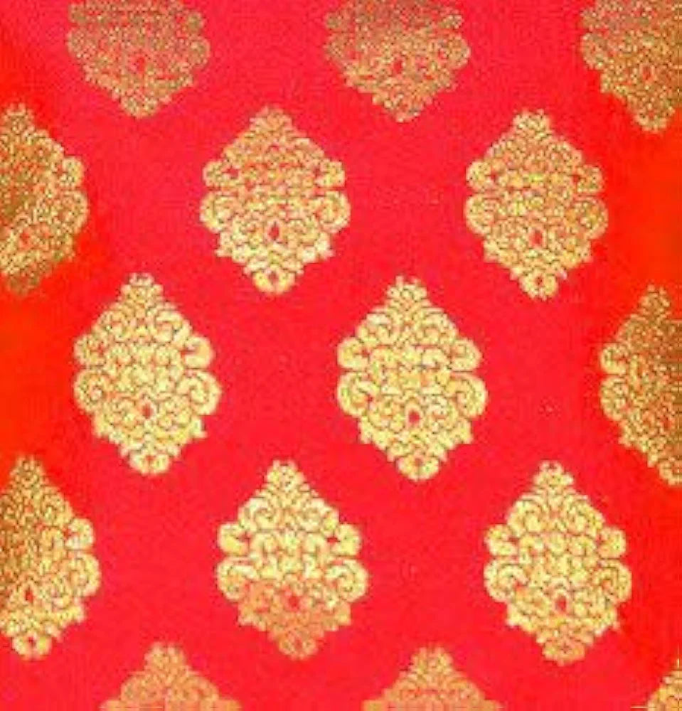 Pink Parrot 1-piece Polyester Dopian Silk Table Runner Colour Red