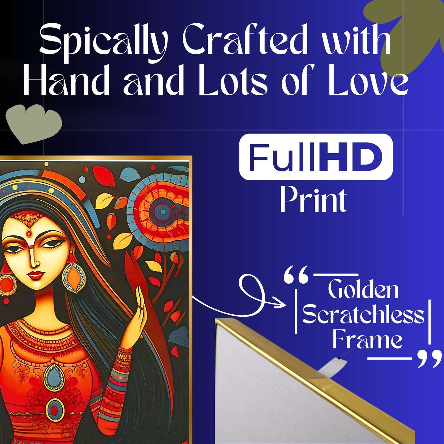 Set of Six Wall Paintings for Wall Dacoration Golden Framed Wall Paintings for Living Room & Bedroom Wall Art for Home Decoration & Office Wall Décor (17×13 inch CH-GD6-2)