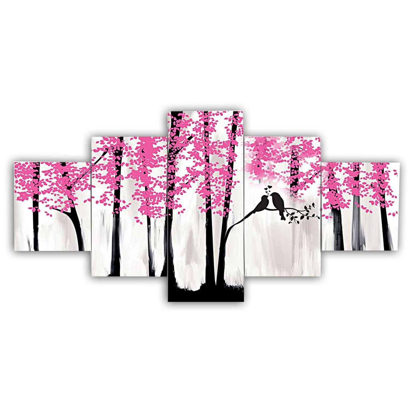 Nature Set of Five 3D Framed Paintings for Wall Decoration – Ideal for Home, Living Room, and Bedroom (125 x 60 CM)