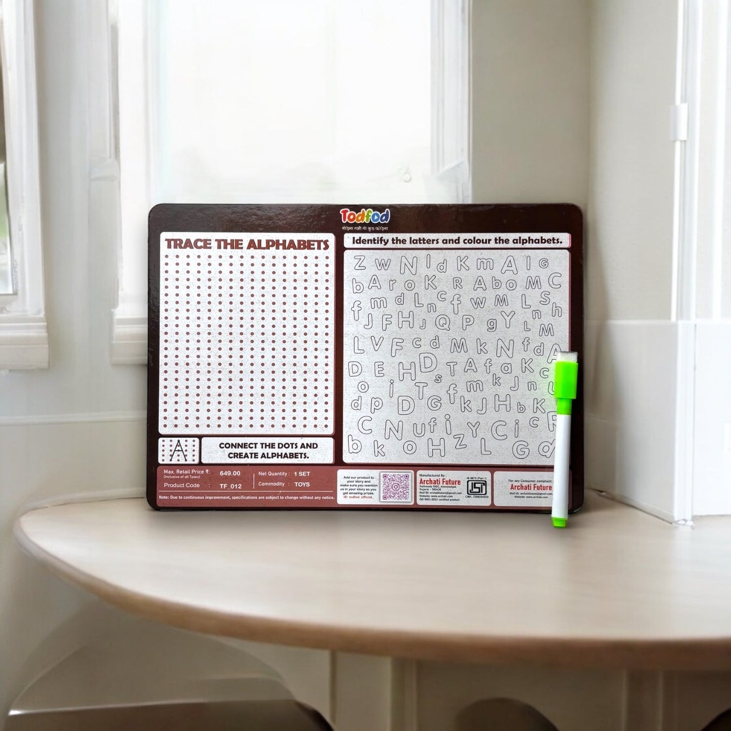 Wooden ABCD 4-in-1 Learning Board