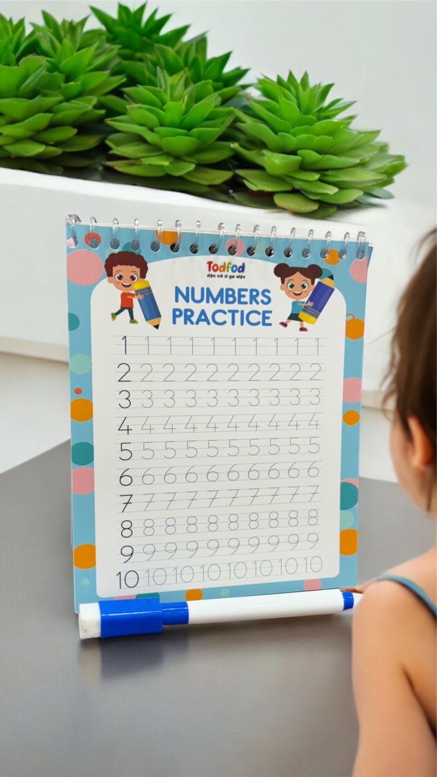 Rewritable Number Writing Practice Book