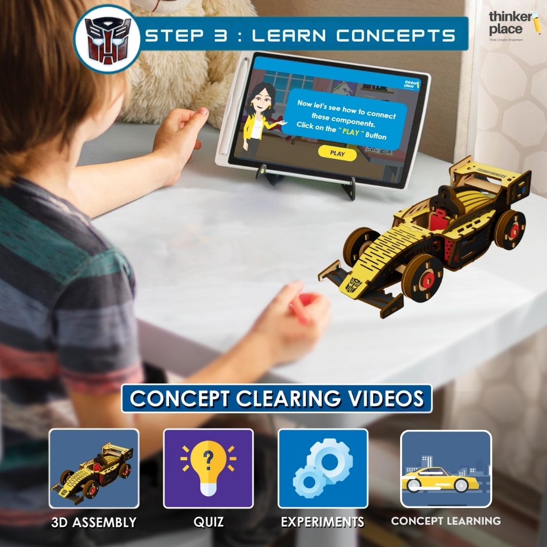 Transformers Bumblebee DIY Race Car- Learn about Velocity