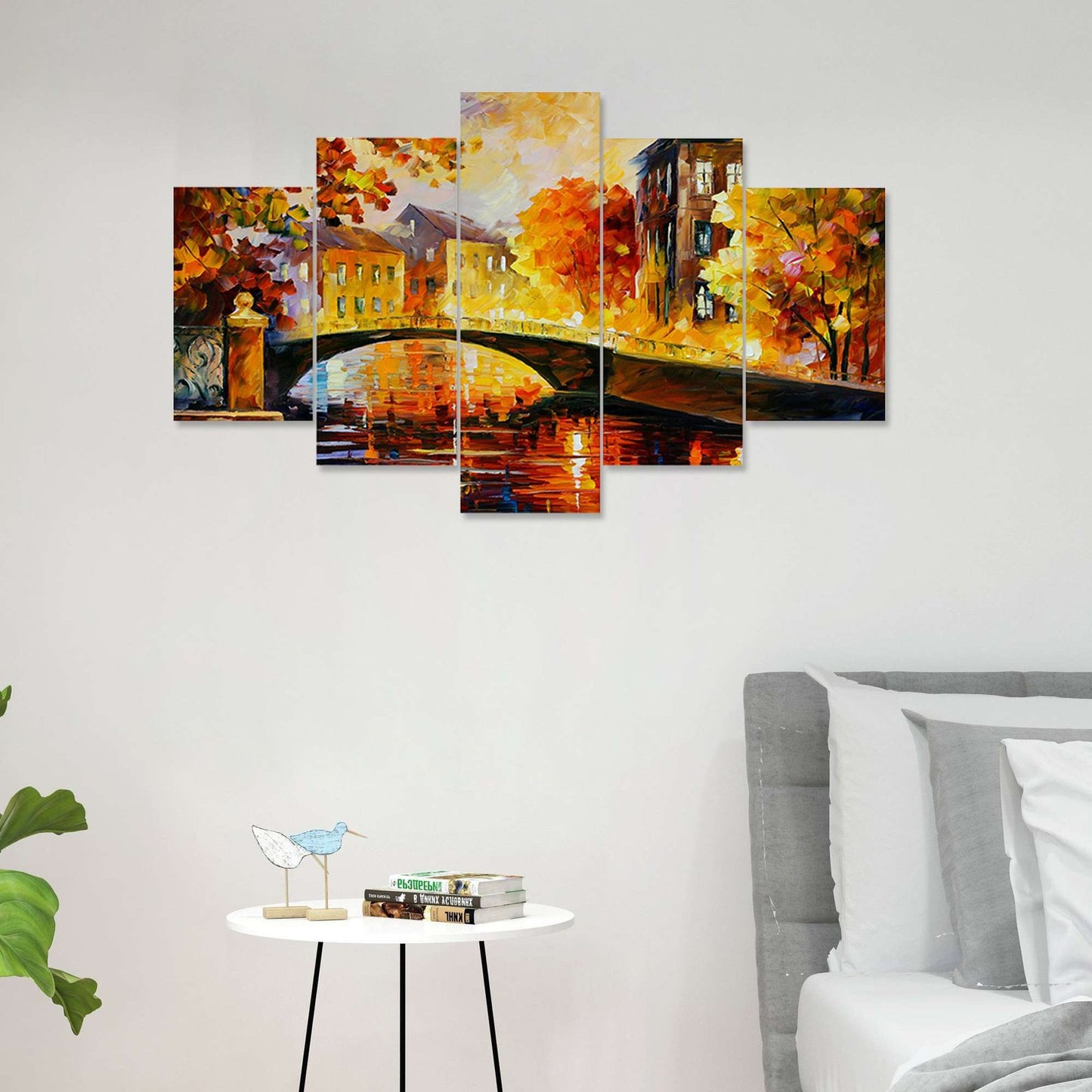 Modren Art Set of Five 3D Framed Paintings for Wall Decoration – Ideal for Home, Living Room, and Bedroom (75 x 43 CM)