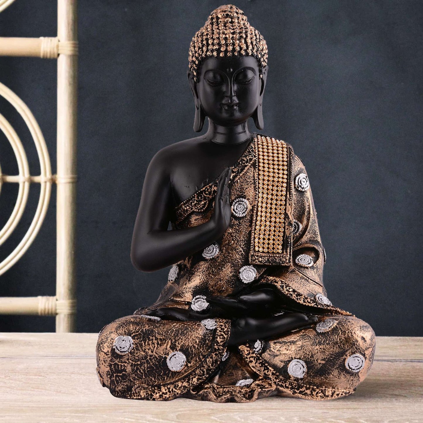 Buddha Idol Statue Showpiece Gift Gifting Item Polystone Home Decor Decoration