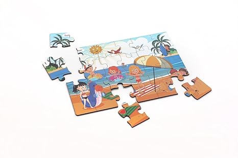 Zudo Toys The Jigsaw Puzzle Factory Four Seasons Puzzle Game 4-in-1 Pack for Adults and Kids