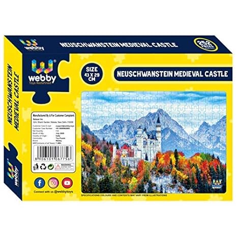 Webby Neuschwanstein Medieval Castle Jigsaw Puzzle for Kid 252 Pieces
