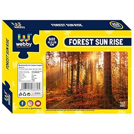 Webby Kids Forest Sun Rise Jigsaw Puzzle 252 Pieces