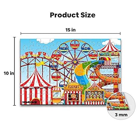 Wondrbox Carnival Jigsaw Puzzles for Kids Educational Toy for Kids Carnival 60 Pieces in Box