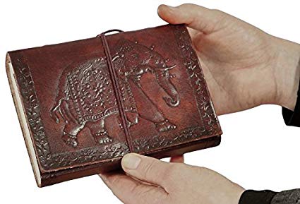 Craftshades – Vintage Elephant Embossed Unique Design 7″5 Handcrafted Leather Journal/Diary 200 page | 100% Genuine Leather